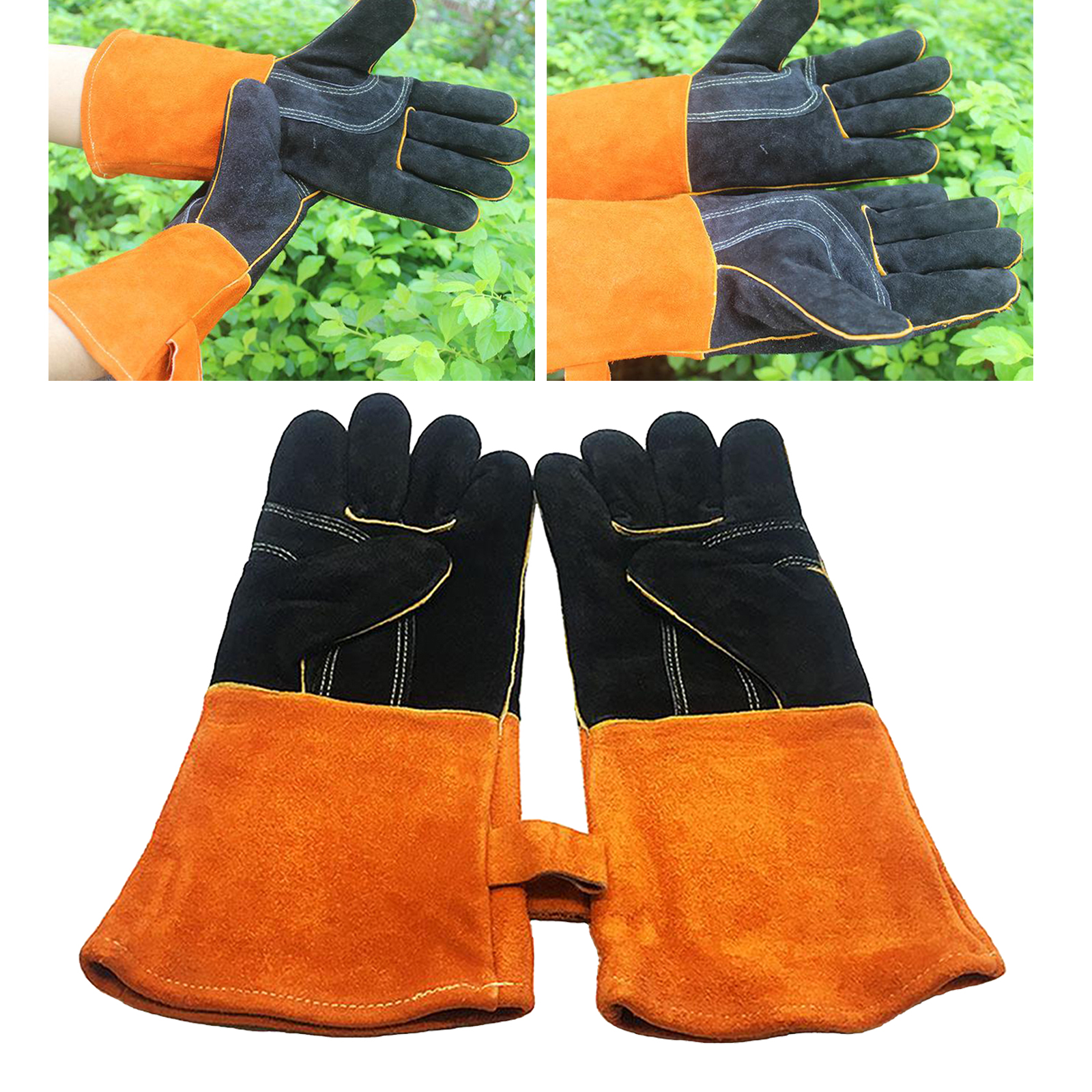 Welding Gloves, Heat/Fire Resistant/Leather  Gloves, Fit for Mig/Tig /BBQ/Cooking/Cutting
