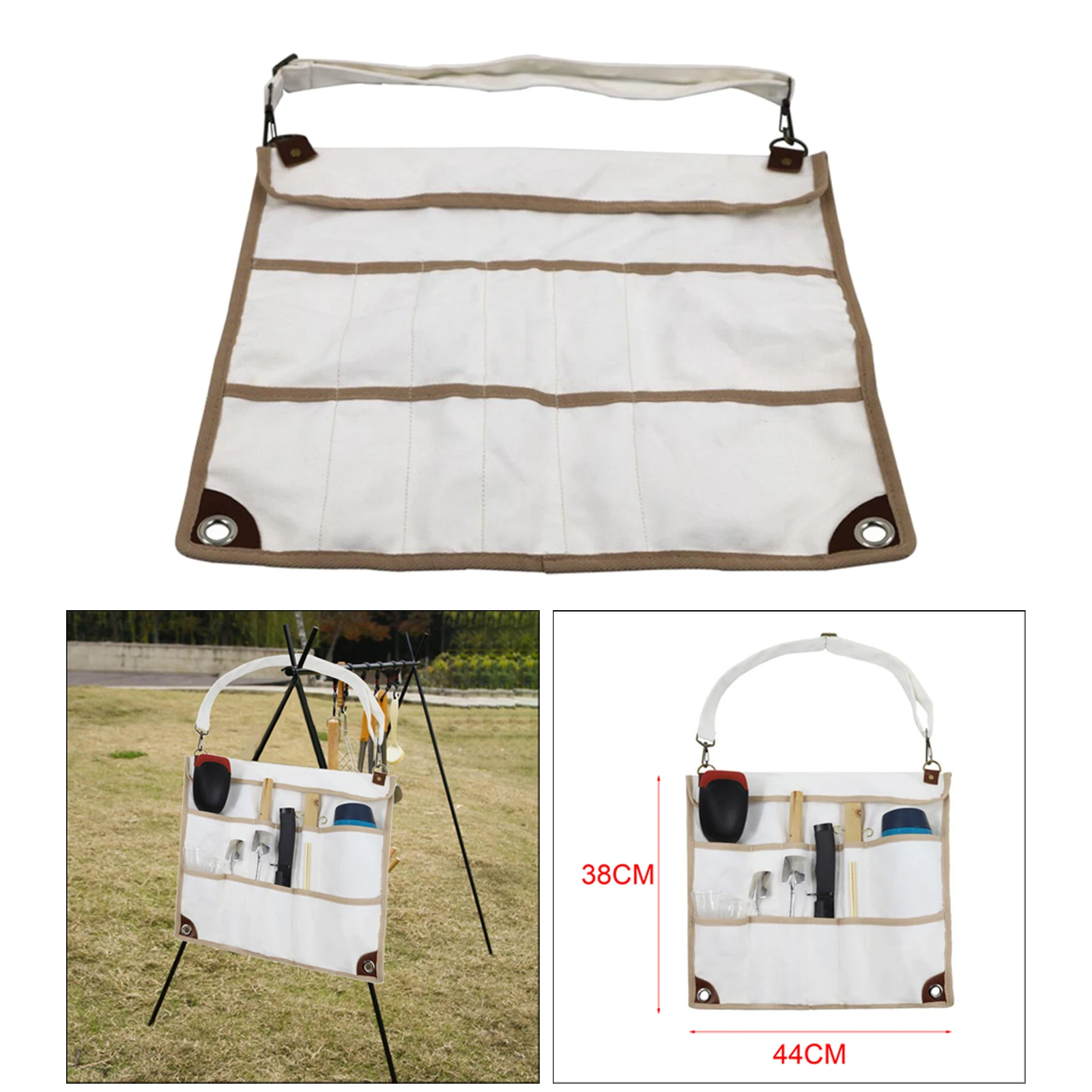 Foldable Camping Picnic Tableware Storage Bag Barbecue Kitchen Utensil Multi-Compartment ing Organizer Carrying Bags