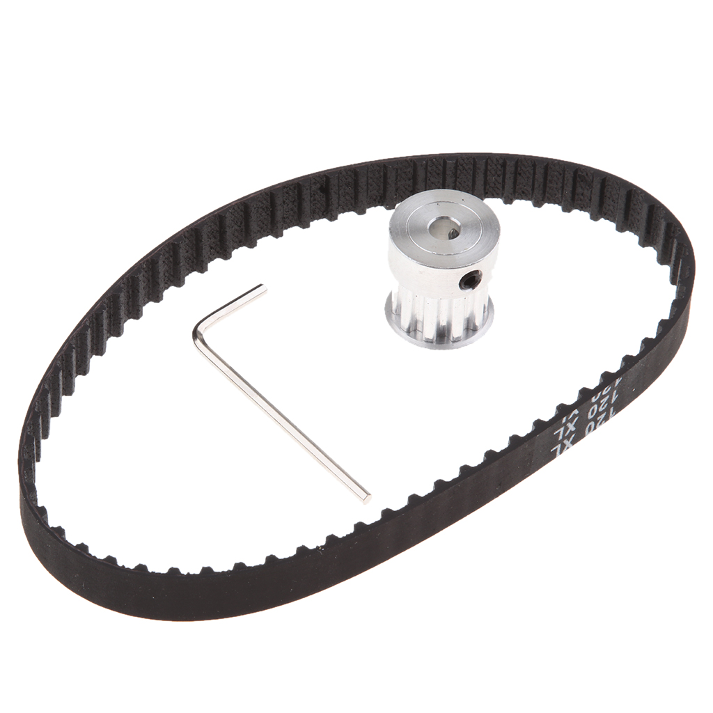 2x 120 XL Timing Belt 10 Teeth 5mm Synchronous Pulley Wheel For CNC Lathe