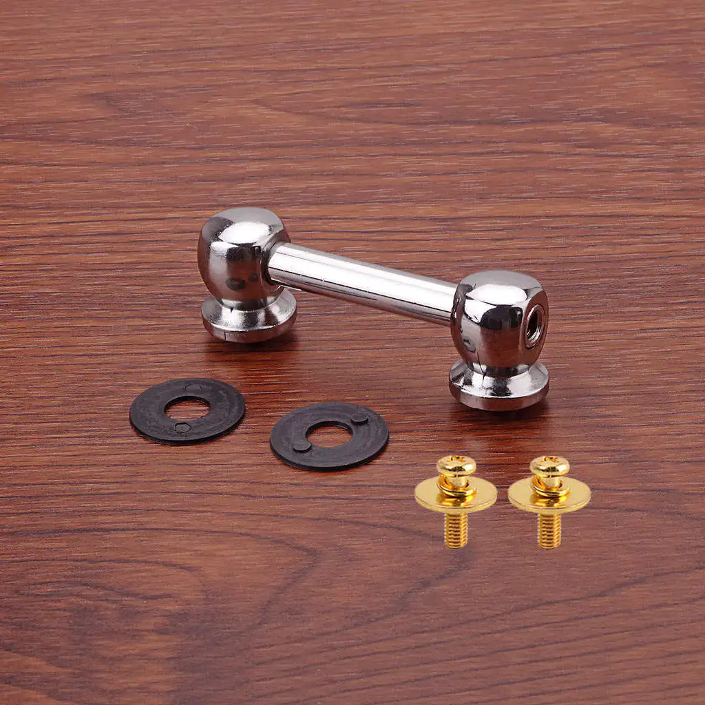 Double End Drum Lugs Musical Instrument Accessories for Tom Drum Percussion Replacement (Chrome)