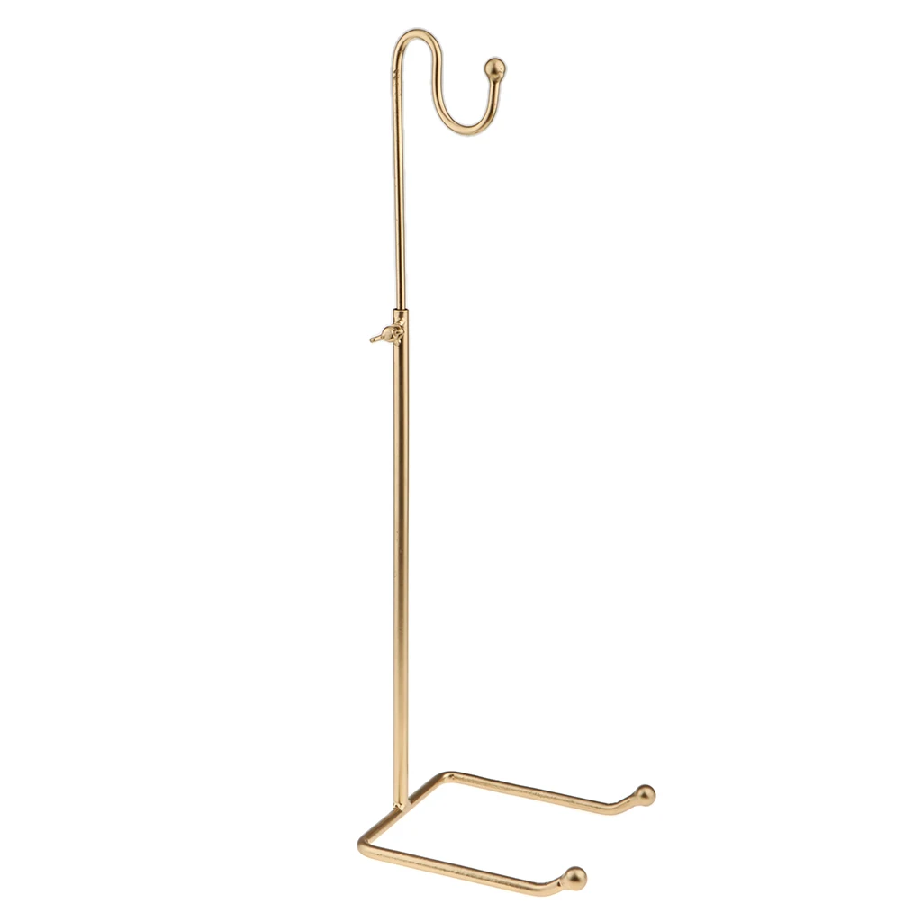 Single Hook Adjustable Stainless Steel Countertop Handbag Display Stand Hanger