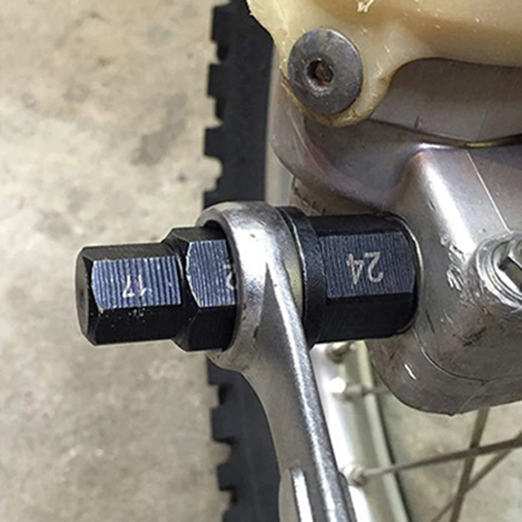 17mm-24mm Motorcycles Hex Allen Front Wheel Hub Axle Spindle Socket Adapter Tool