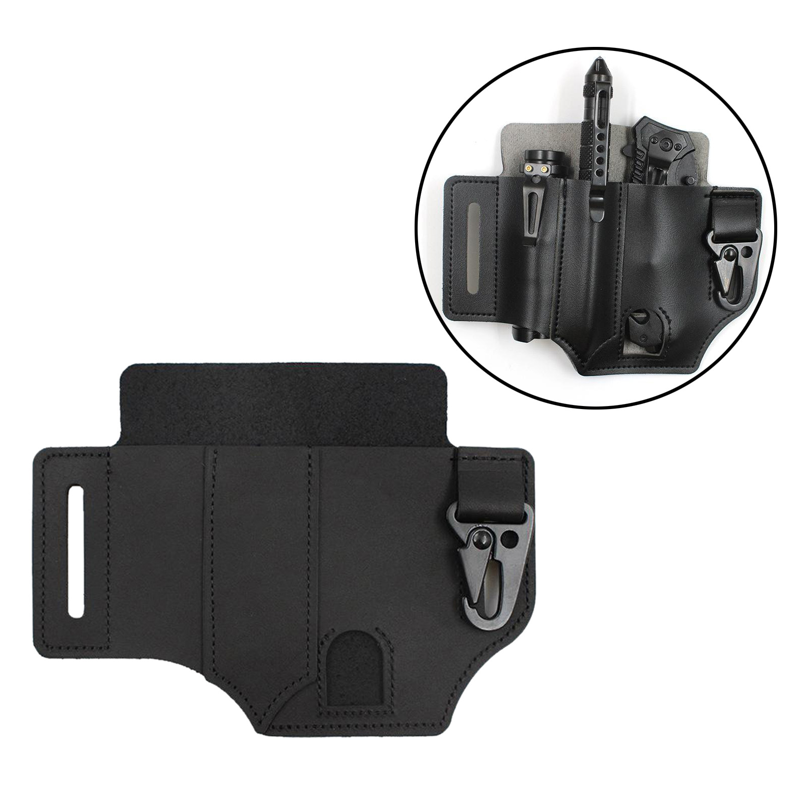 Leather Sheath Multitool Sheath  Organizer Key Holder for Camping Outdoor