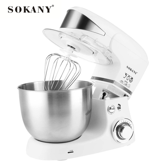 Electric Stand Mixer, 6-Speed Food Mixer W/ 5L Stainless Steel Bowl,  Kitchen Electric Mixer For Baking Cake, , Mixing Dough & More