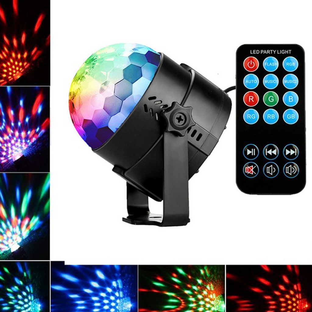 Led RGB Disco Stage Lights  Ball Light Remote Controller DJ KTV Holiday