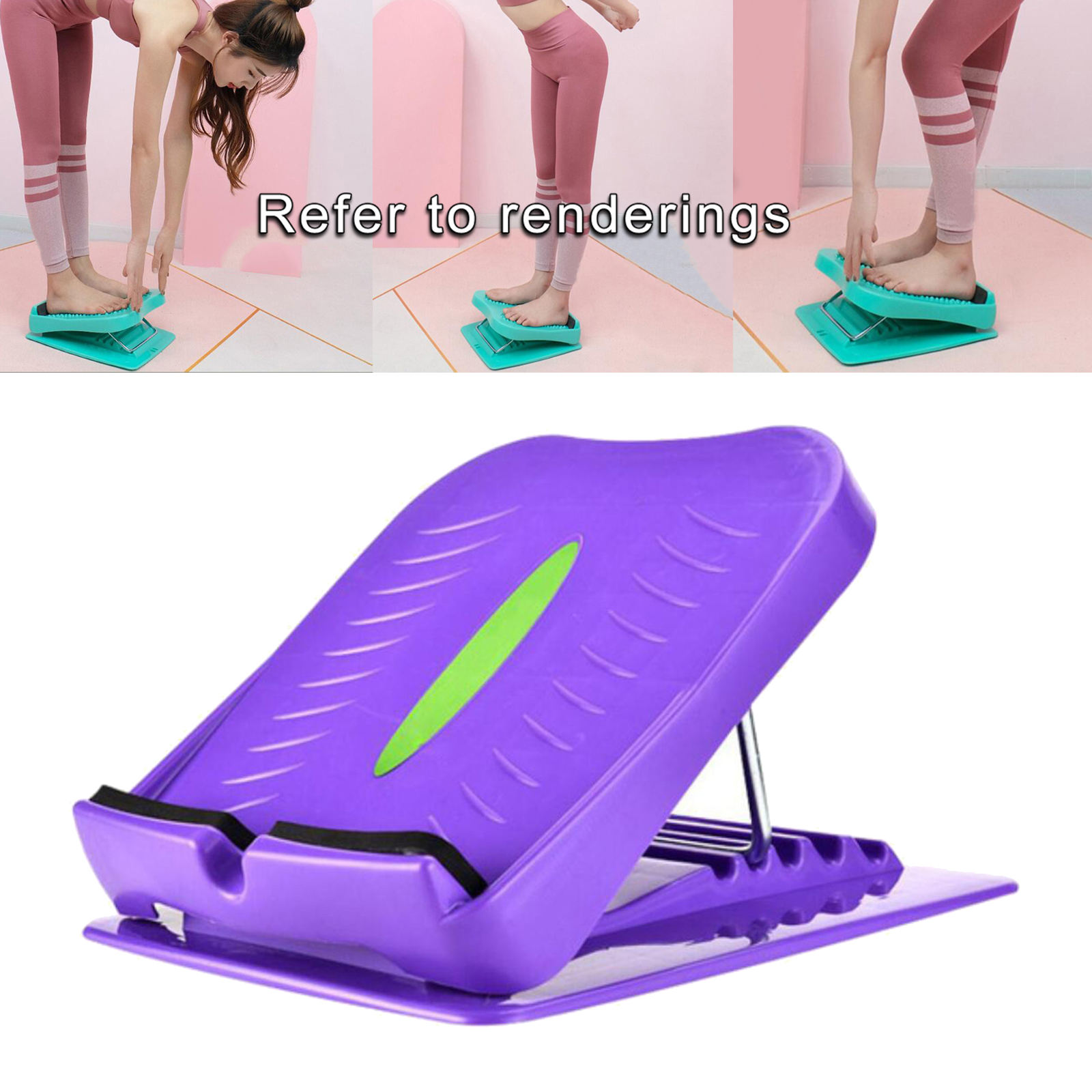 under Desk Slant Board Footrest Adjustable Tilt - Leg Exercise Ankle Foot Calf Stretcher - Heavy Duty 5 Desk Footrest