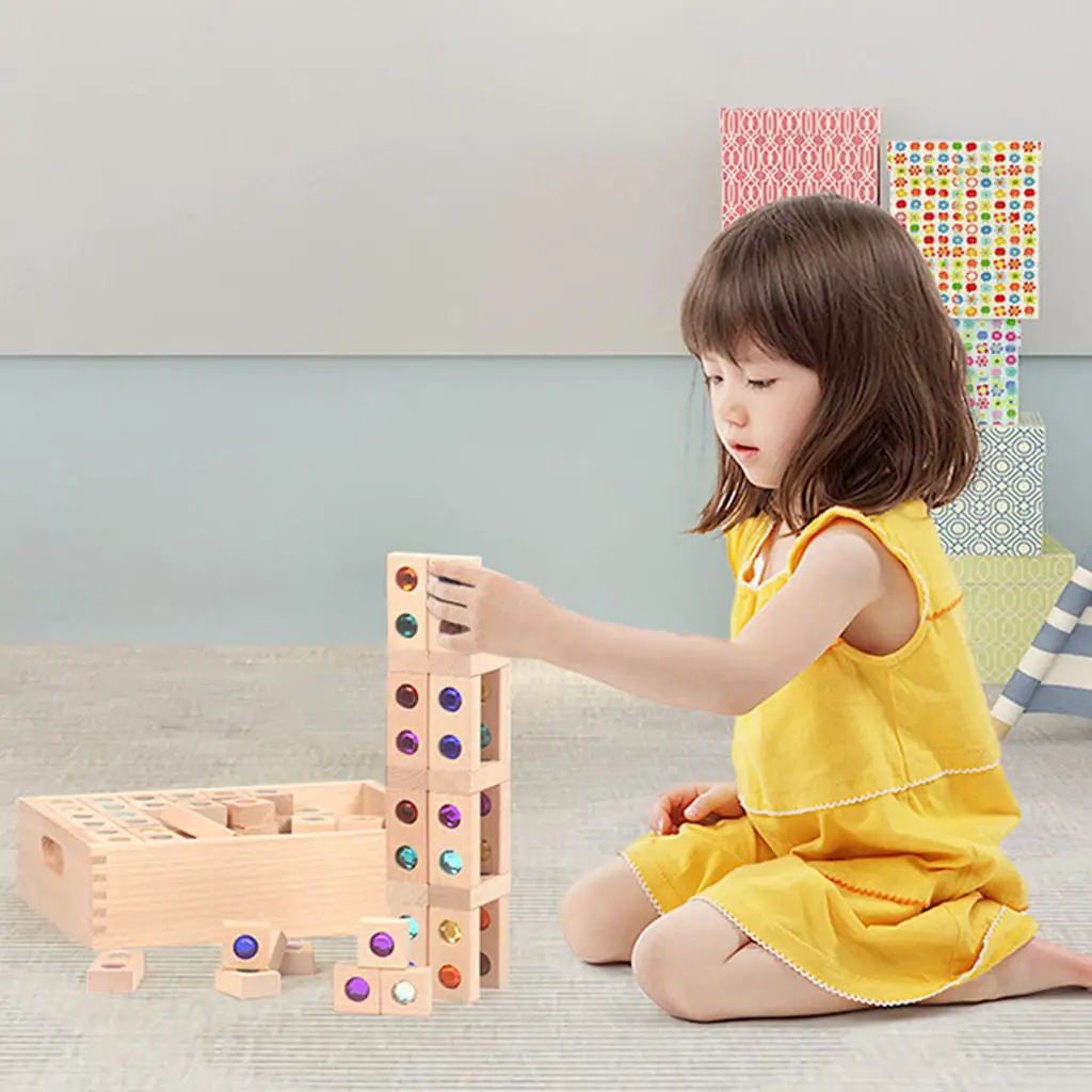 128pcs Colorful Gems Blocks Toys Educational Learning Color Reflection Game