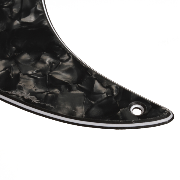 3-Ply 9 Holes Bass Guitar Pickguard Anti-Scratch Plate Guard for Precision Bass PB Electric Bass Parts- Black Pearl