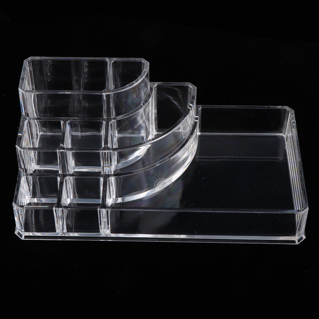 Clear Makeup Lipstick Brush Nail Pens Storage Display Stand Holder Organizer