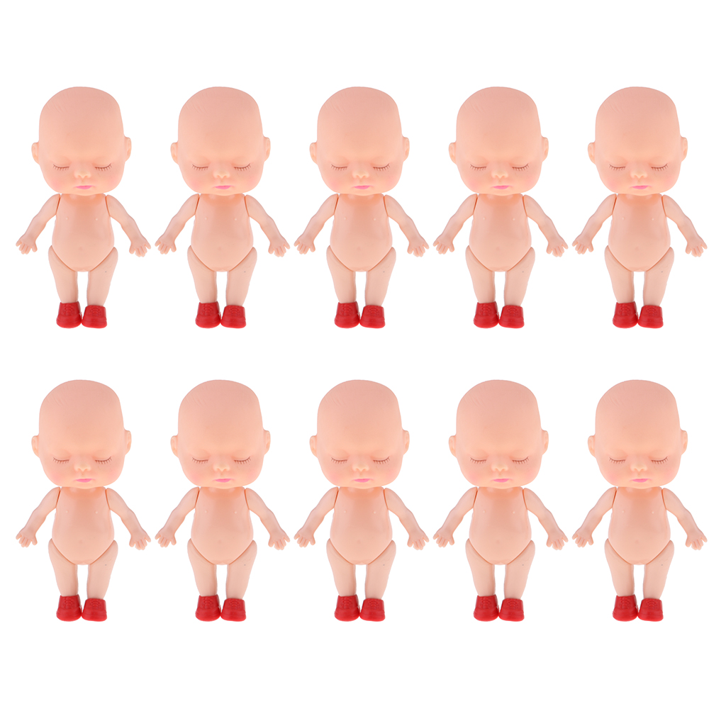 Realistic Newborn Doll Lovely Sleeping Baby Doll Nude Body Mold Bath Toys For Dolls House Miniature Action Figures 10 Pieces