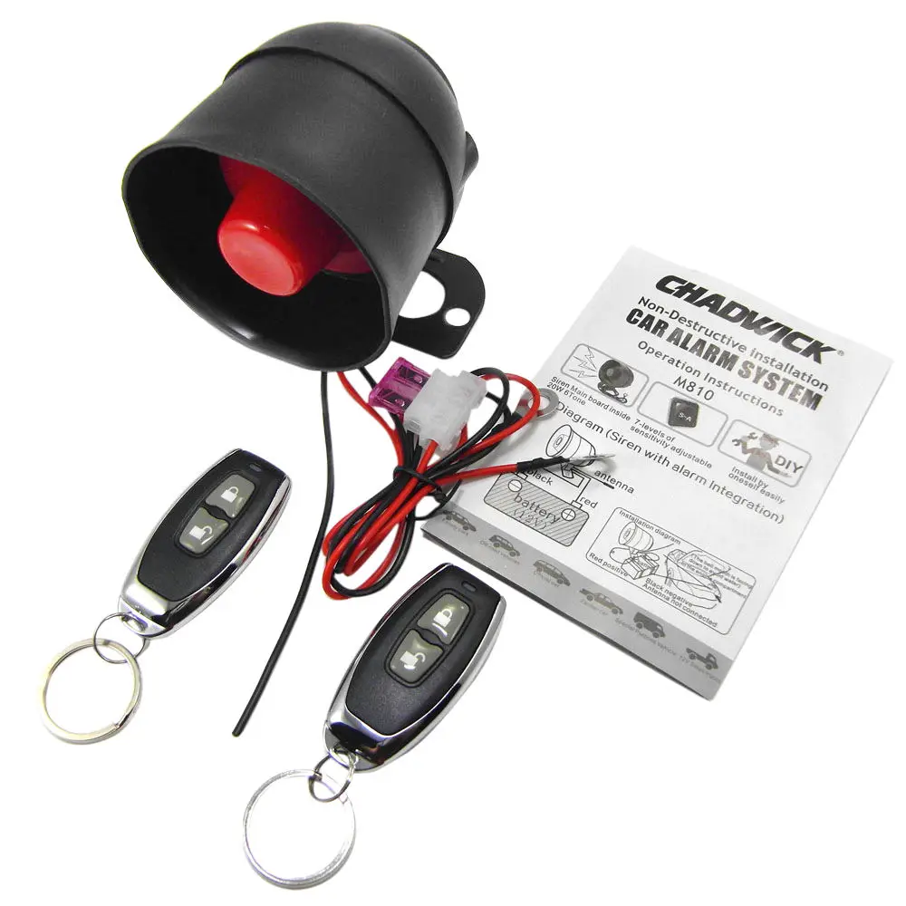 Car High Power Siren Security Alarm System Remote Control 12V Anti-theft