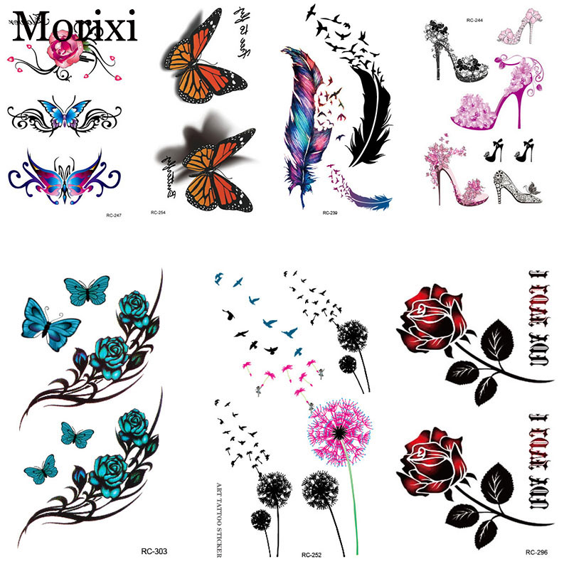 Best of Water Transfer Body Tattoo For Arm Butterfly Flower Spider Sticker 105*60mm Waterproof Women Temporary Fake Tattoo RA019 Reviews & Tips