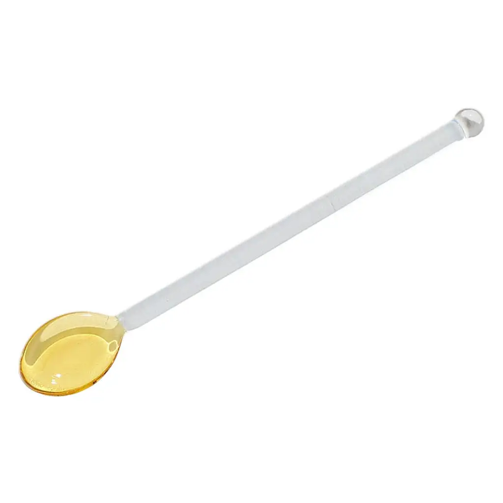 Borosilicate Glass Teaspoons Coffee Stirrers Glass Stirring Spoon Rod Stirring Spoon for Stirring Coffee Bartender Bar