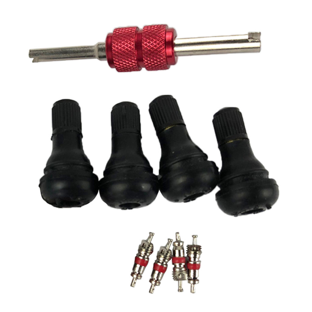 1 Set TR412 Snap-in Valve Tire Valve Stem Tool Remover Installation Kit For 0.453' Valve Stem Motorcycle ATV Vehicles Truck Etc