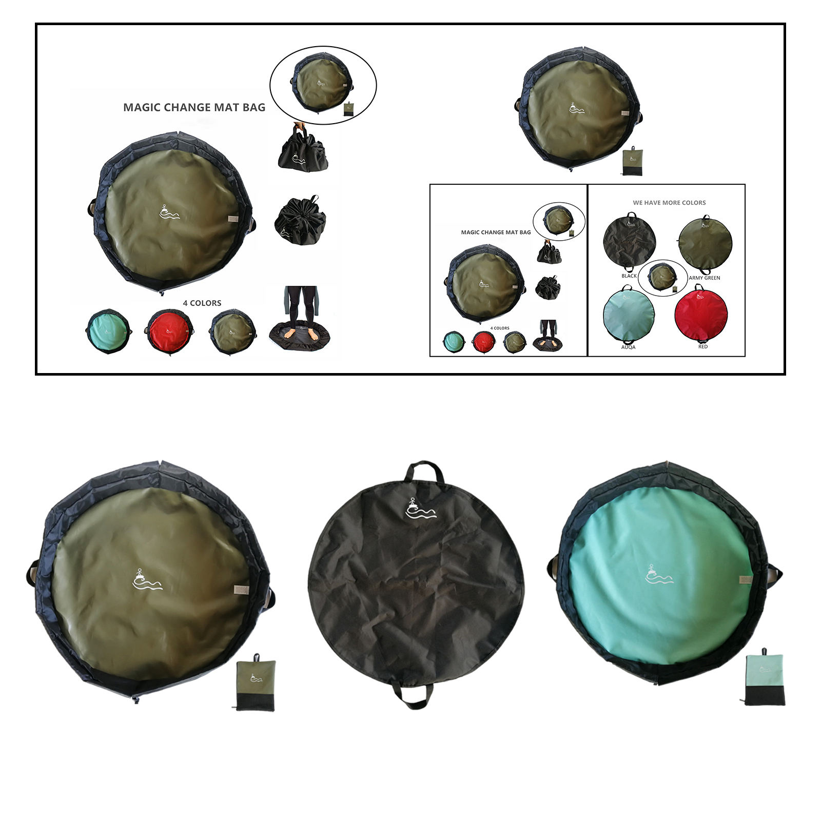 Beach Storage Bag Waterproof Boaters Wetsuit Changing Mat for Adults Children Men Women