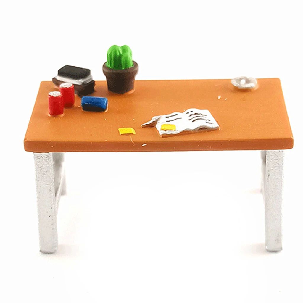 RM Diorama 1/64 Painted Tool Table Mini Repair Worker Doll Scene Decor Decorative Micro Landscape Toys for Fire Wheel S Scale