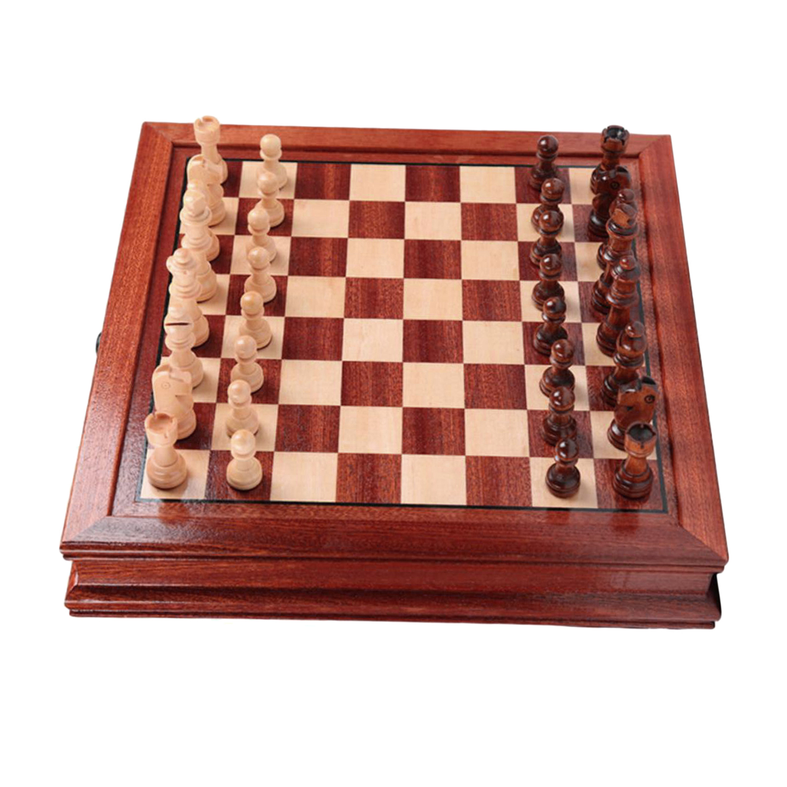 Antique Rosewood Chess Set for Adults, Handmade Pieces and Natural Solid Wooden