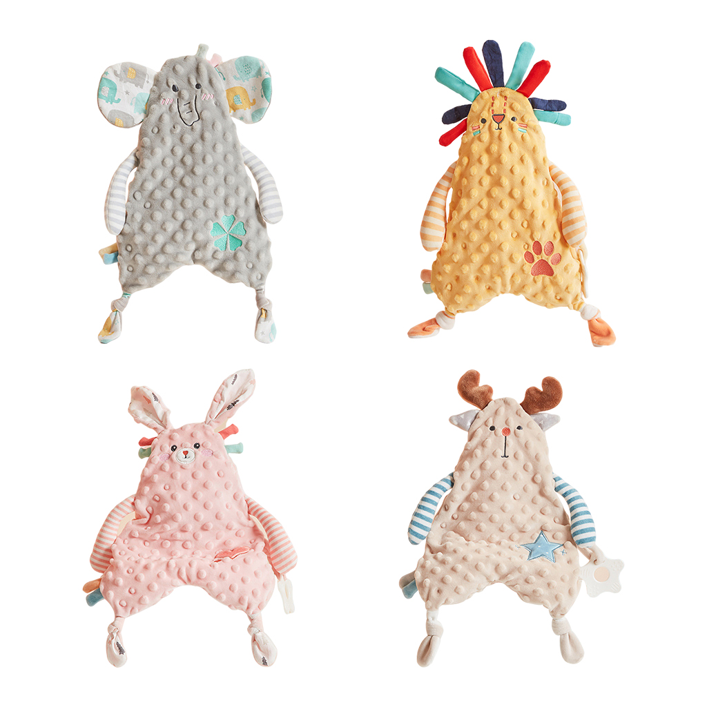Newborn Soft Baby Animal Puppet Toy Gift Baby Comforter Blanket Baby Nursery Toddler Security Cartoon Animal Toy Bath Blanket