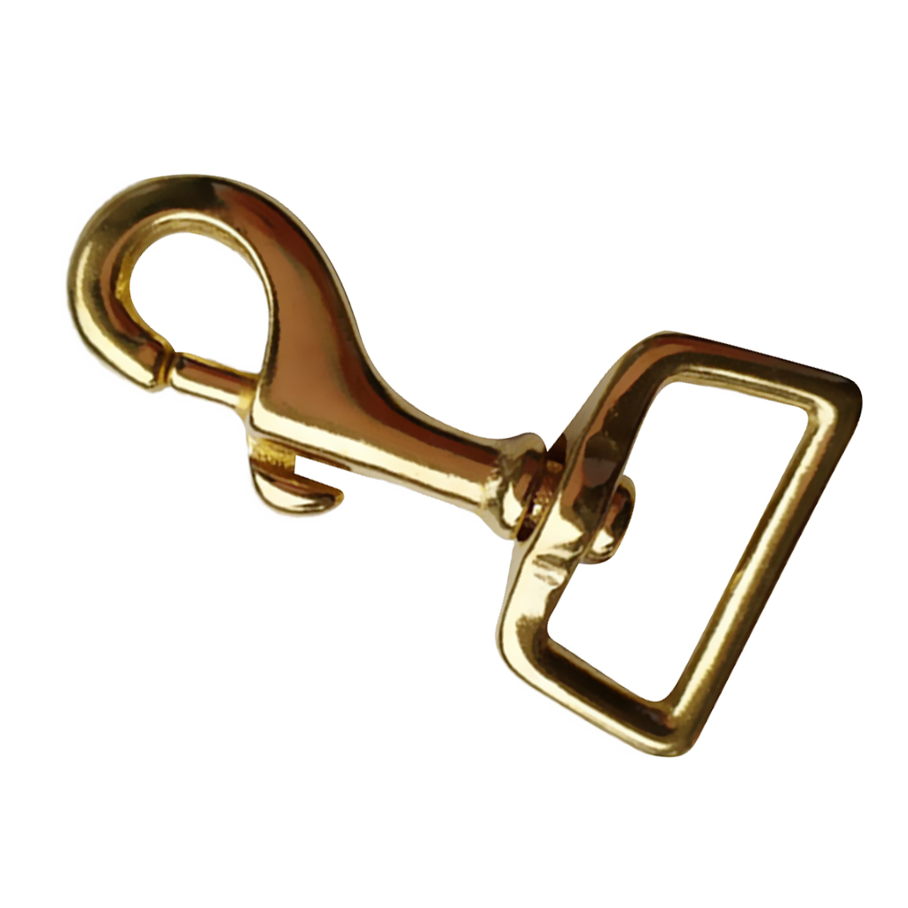 Heavy Duty Solid Brass Swivel Eye Lobster Clasp Bolt Snap Trigger Hook for Straps Bags Belting Leather Craft