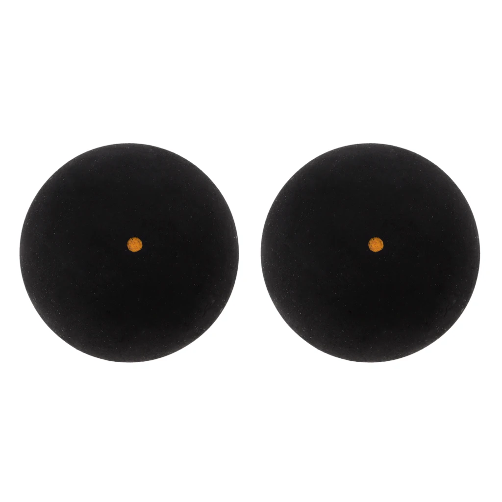 2Pcs Standard Speed Yellow Dot Racquetball Balls High Bounce Rubbe