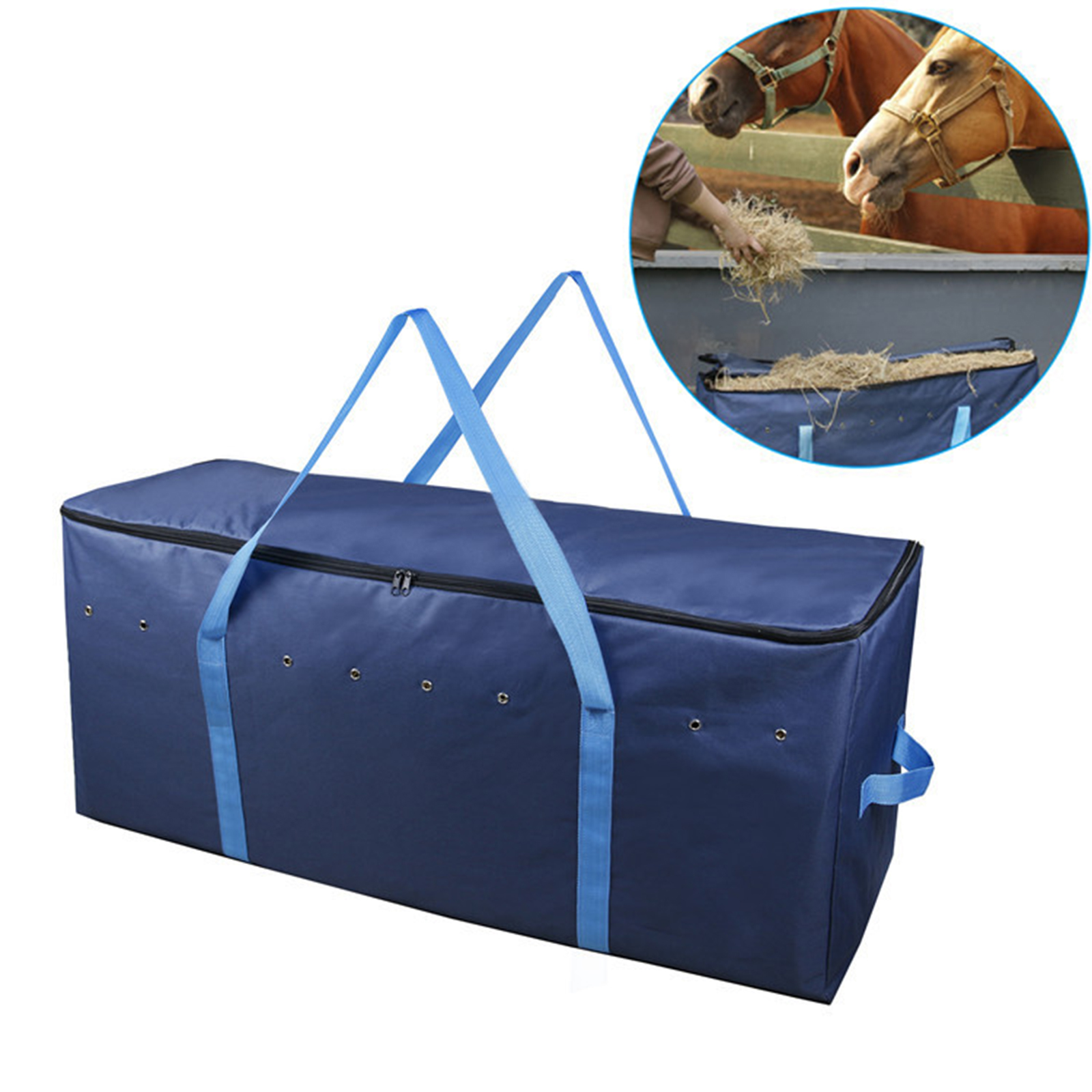 Extra Large Heavy Duty Hay Bale Carry Bag with Zipper Tote Oxford Cloth