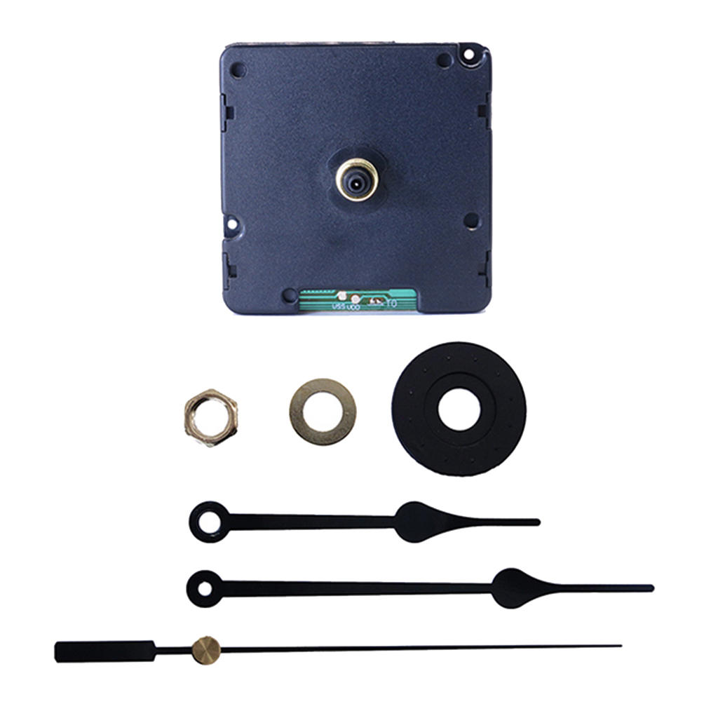 Black Jump Second Radio Controlled Ticking Quartz Clock Hands Movement Mechanism