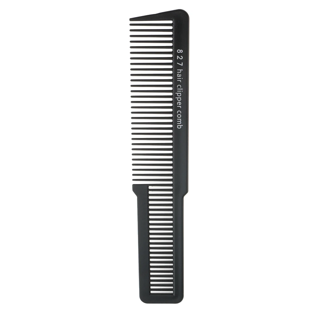 Pro Salon Barber Flat Top Clipper Detangler Styling Comb White/Black