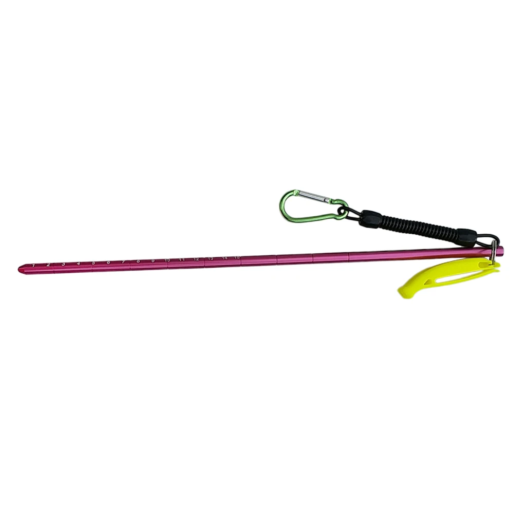 Aluminum reef stick 34cm diver pointer with spiral cable for diving, snorkeling,