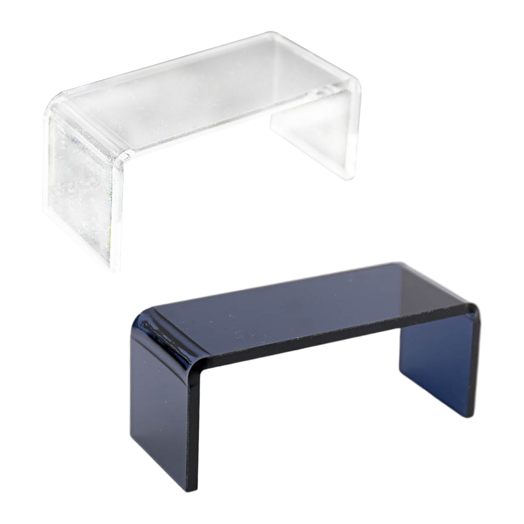 1/12 Acrylic Desk Furniture Tea Table Mini Office Ornament Decor Kids Gift