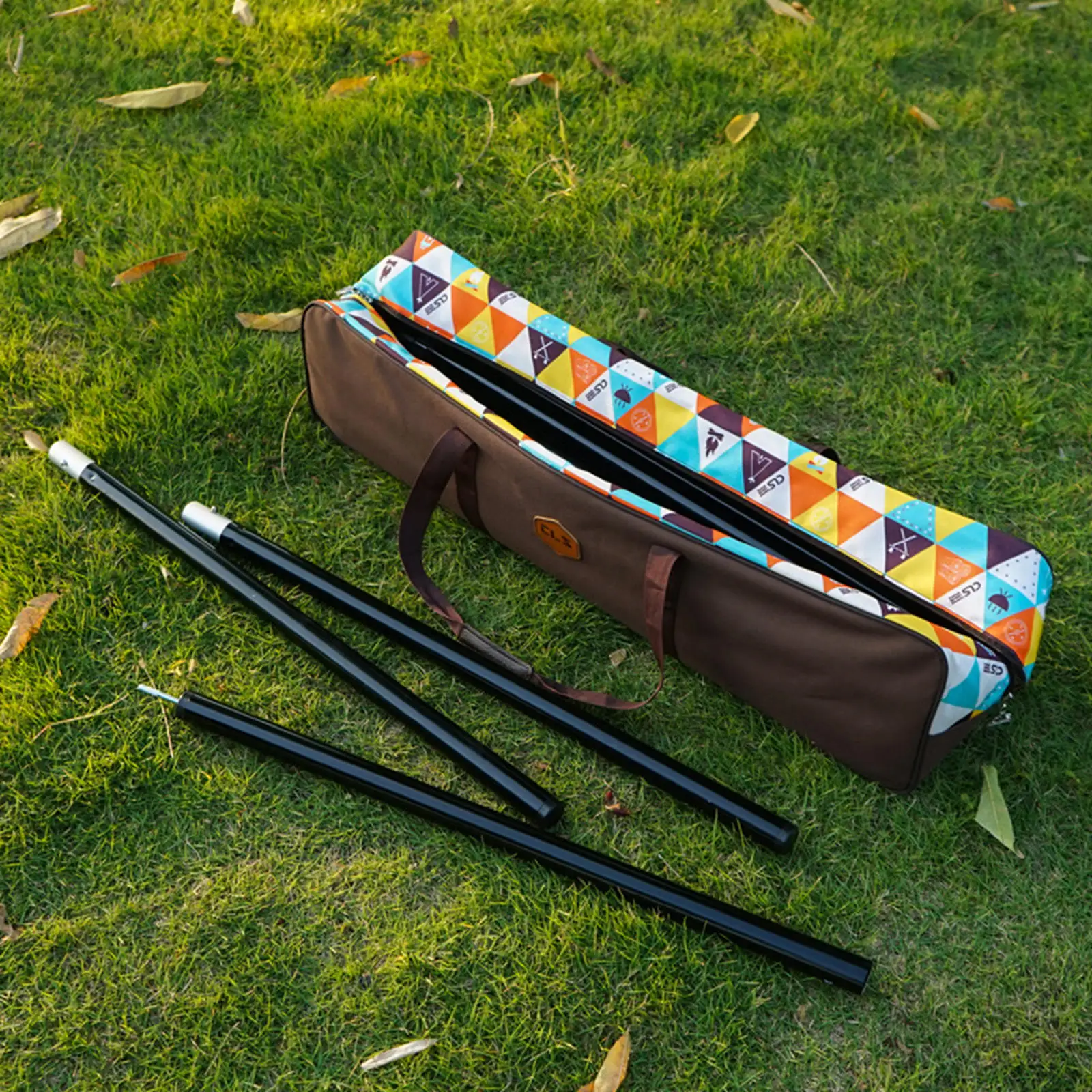 Tent Pole Bag with Drawstring Waterproof Multi-Function Camping Equipment Rod Container for Fishing Rod Caravan Awning Frame