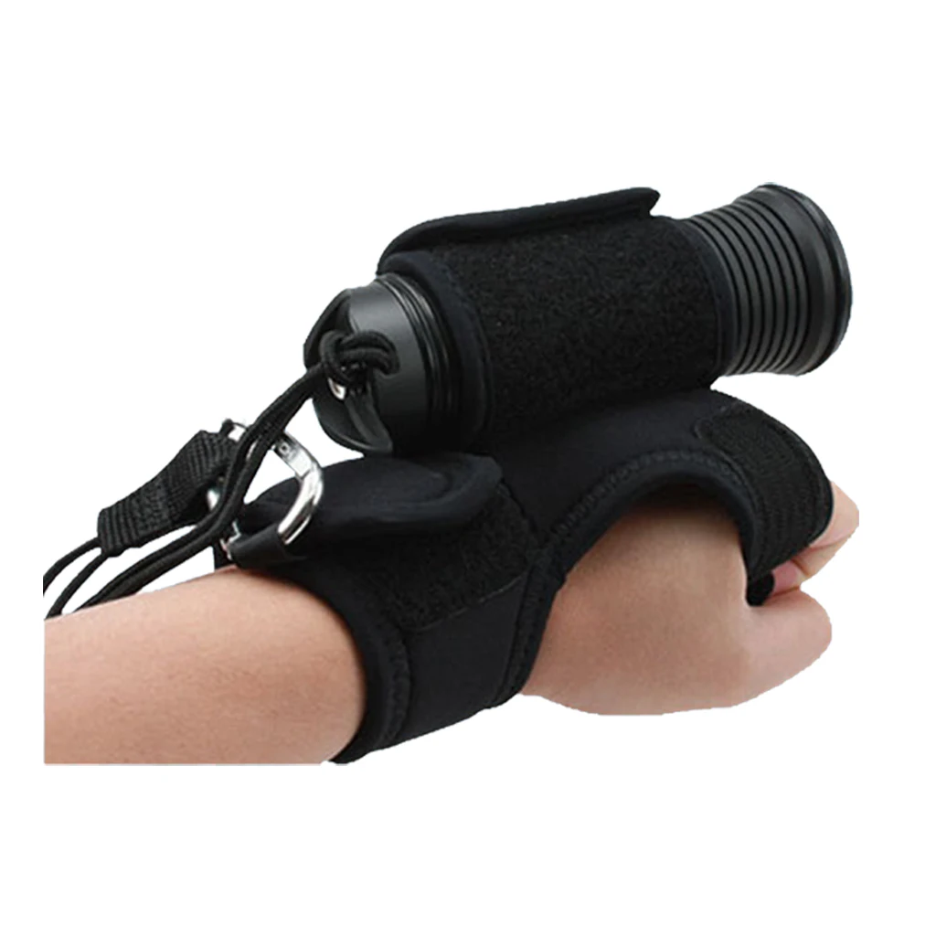 Scuba Diving Flashlight Hand Strap, Adjustable Arm Mount Glove Underwater Dive