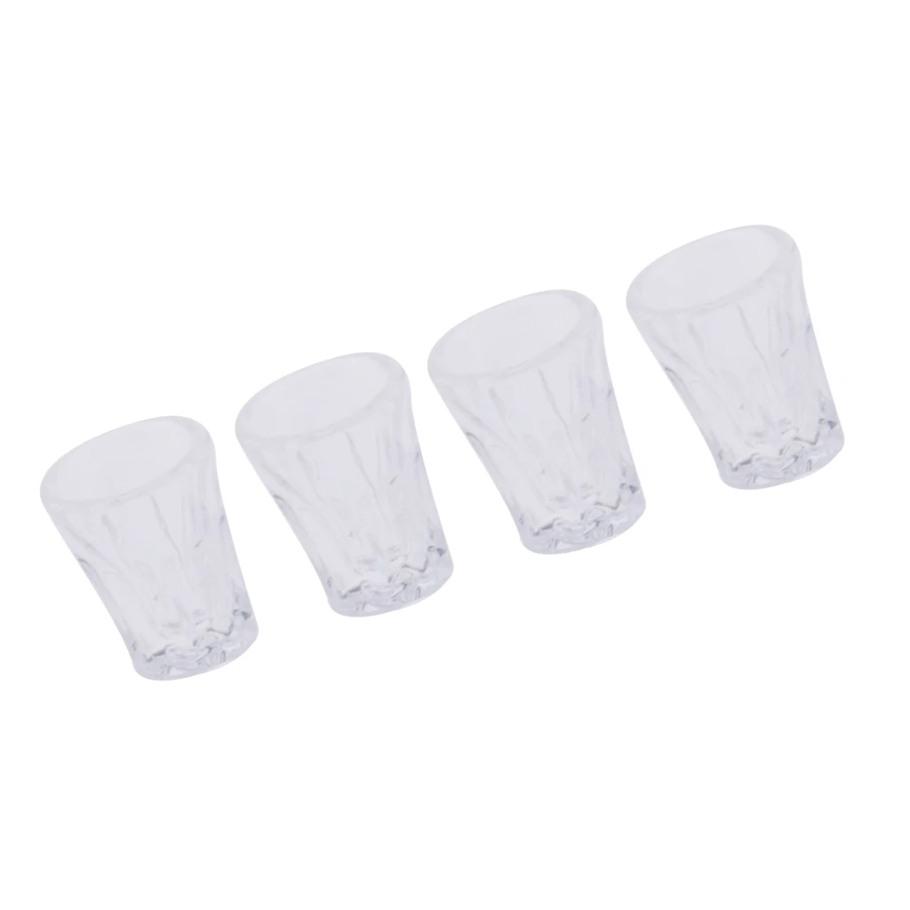 4pieces  1/12 Dolls House Miniature Kitchen Tableware Water Glasses Accessories