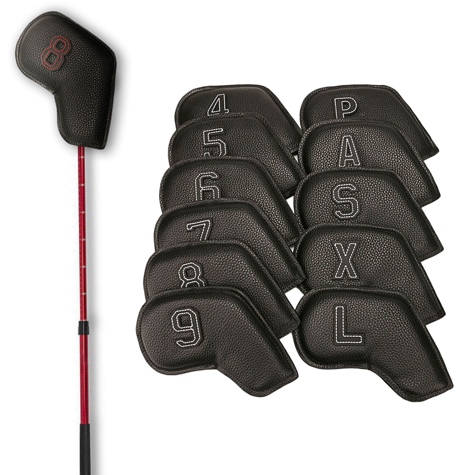 11pcs Waterproof Golf Club Iron Cover Protect Headcover Number Embroideried