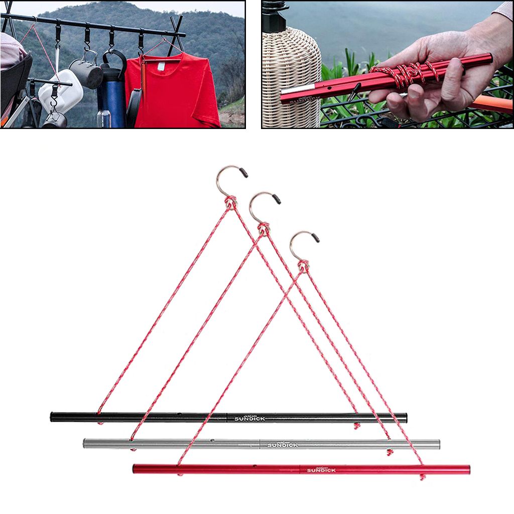 Aluminum Alloy Outdoor Camping Travel Portable Clothes Hanger Hat Socks