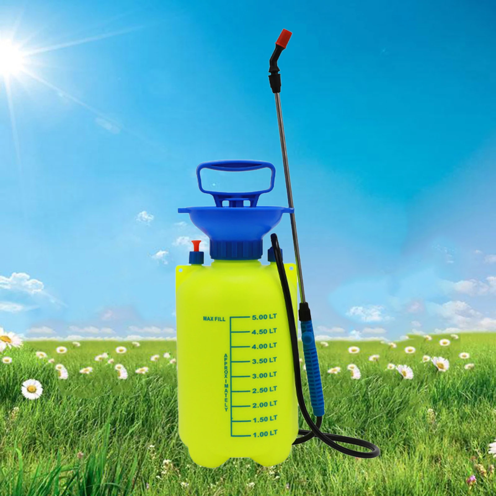 5L Manual Watering Bottle Watering Can Sprayer Garden Outdoor Cleaning