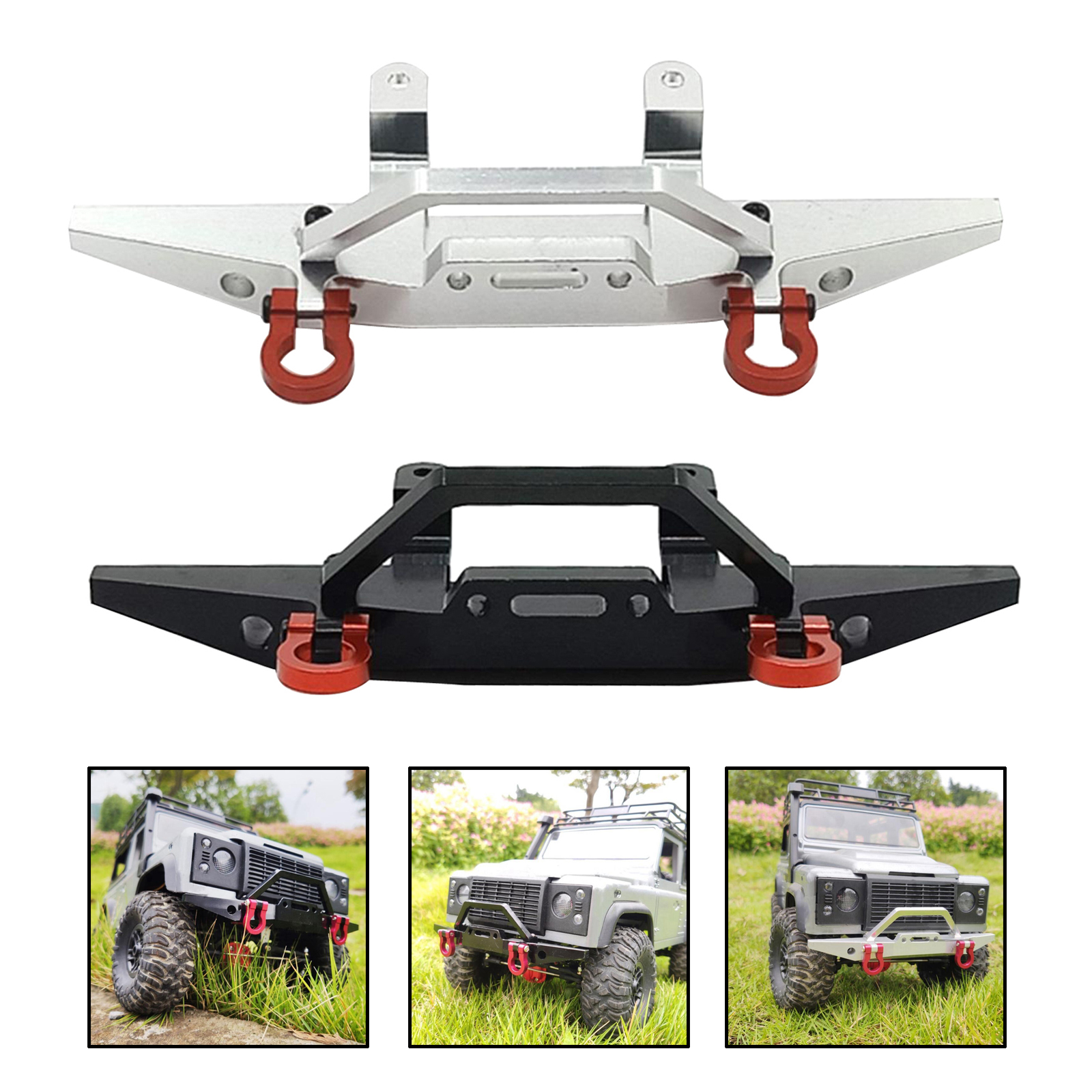 Metal RC Bumper RC Front Bumper Replacement RC Car Accessory for 1/12 RC Car MN D90 D91 D99 D99S