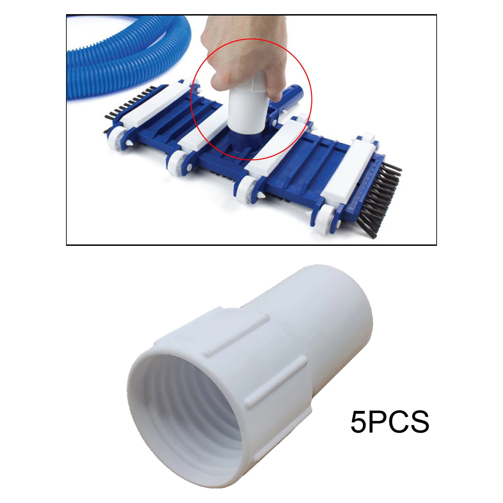 Plastic 5pcs Swimming Pool Vacuum Hose Cuffs, Hose End Connector Durable Swimming Pool Replacement Cuffs