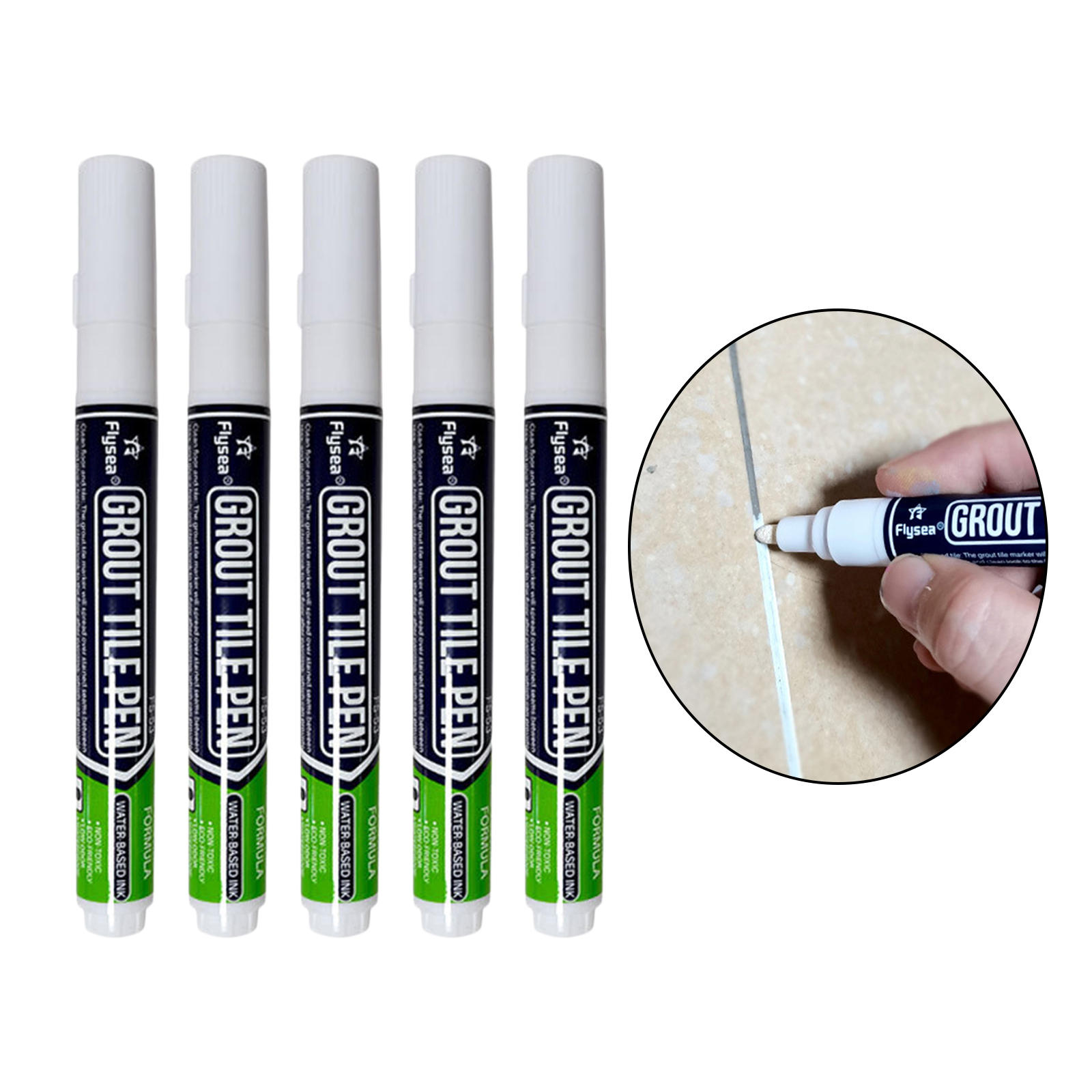 5x White Joint Pin Tiles Joint Color Counter Washbasin Repair Gap