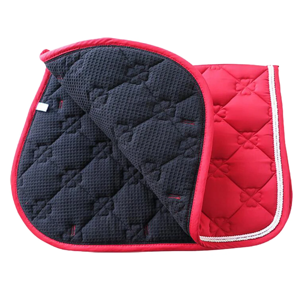 HUNTER GREEN  NWT EquiRoyal Square Quilted Cotton Comfort English Saddle Pad 