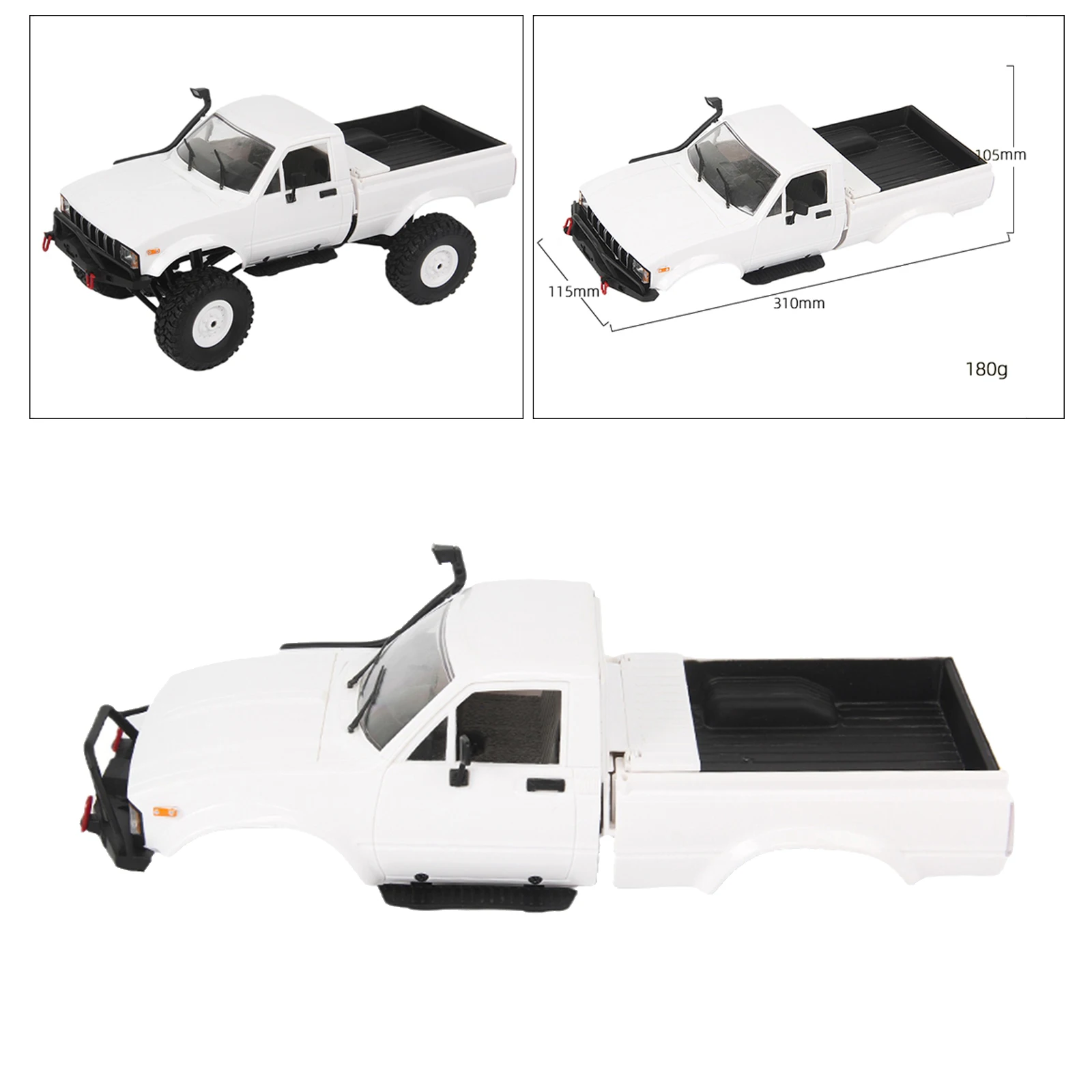 WPL C24 Upgrade C24-1 1:16 RC Car 4WD Radio Control Off-Road Car Shell Kit Rock Crawler Electric Car Parts