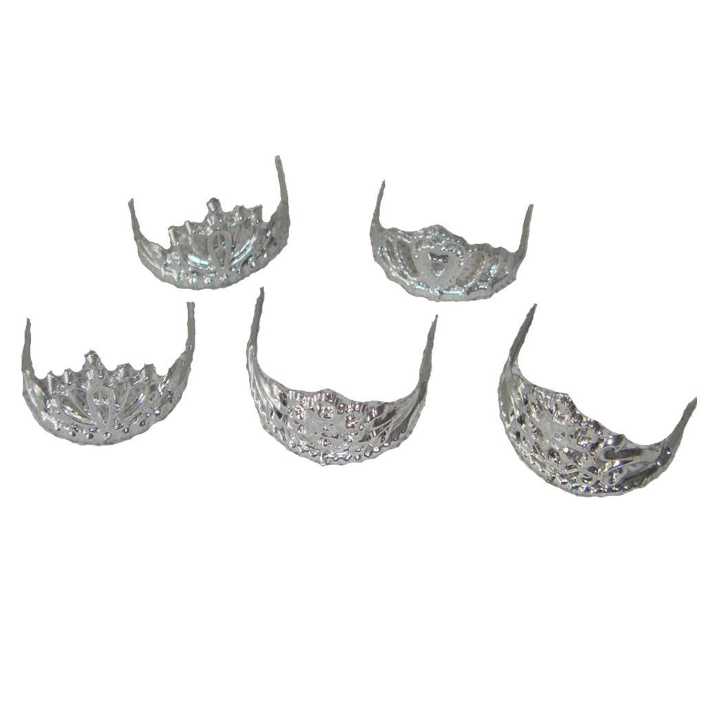 Cute 5pcs Mix Pattern Crown for   Girl Dolls Random Style Dolls Jewelry Clothing Dress Up Fancy Party Dolls Accessories