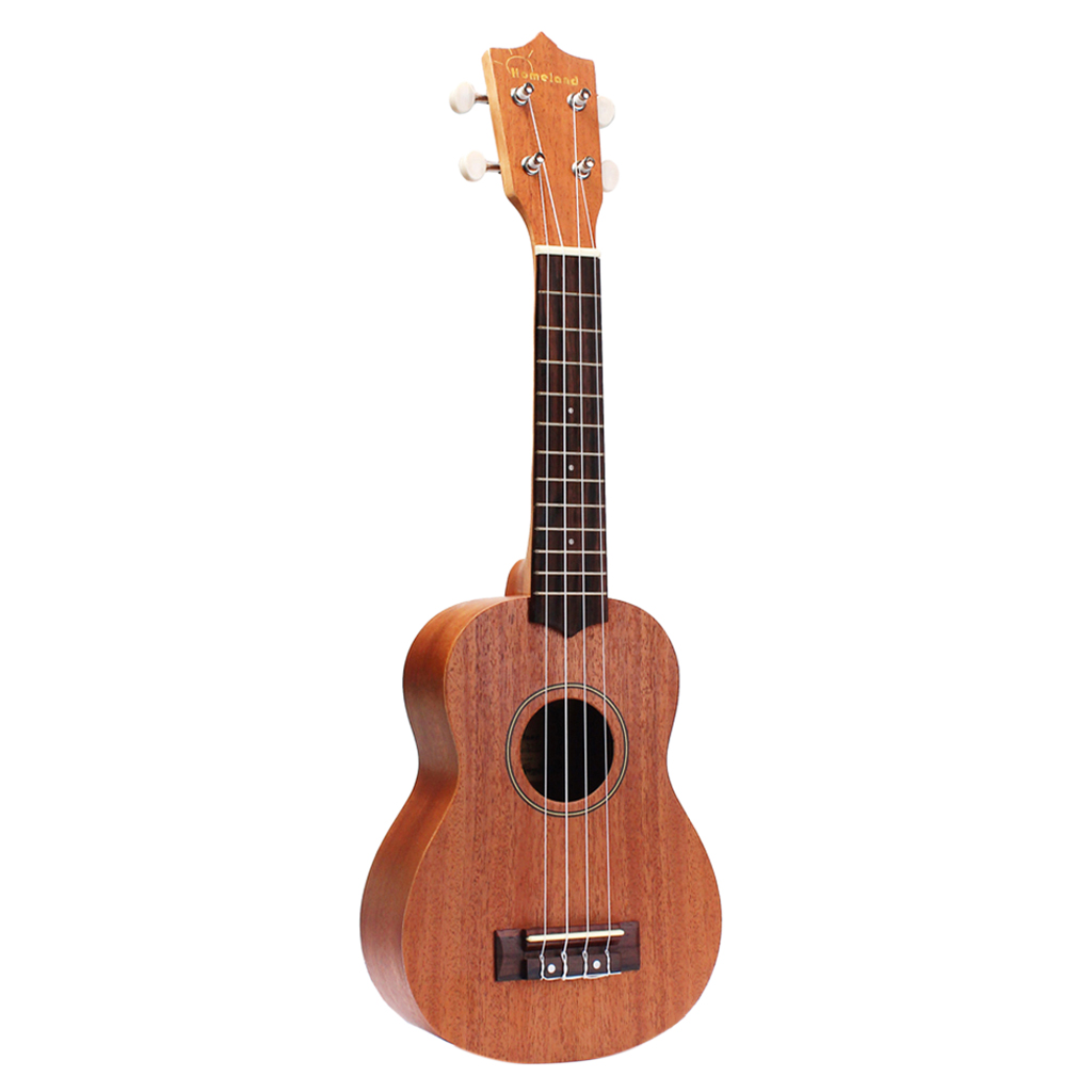 Brown Full-enclosed Mini 21 Inch 15 Frets Ukulele Uke UKLL Hawaiian Guitar