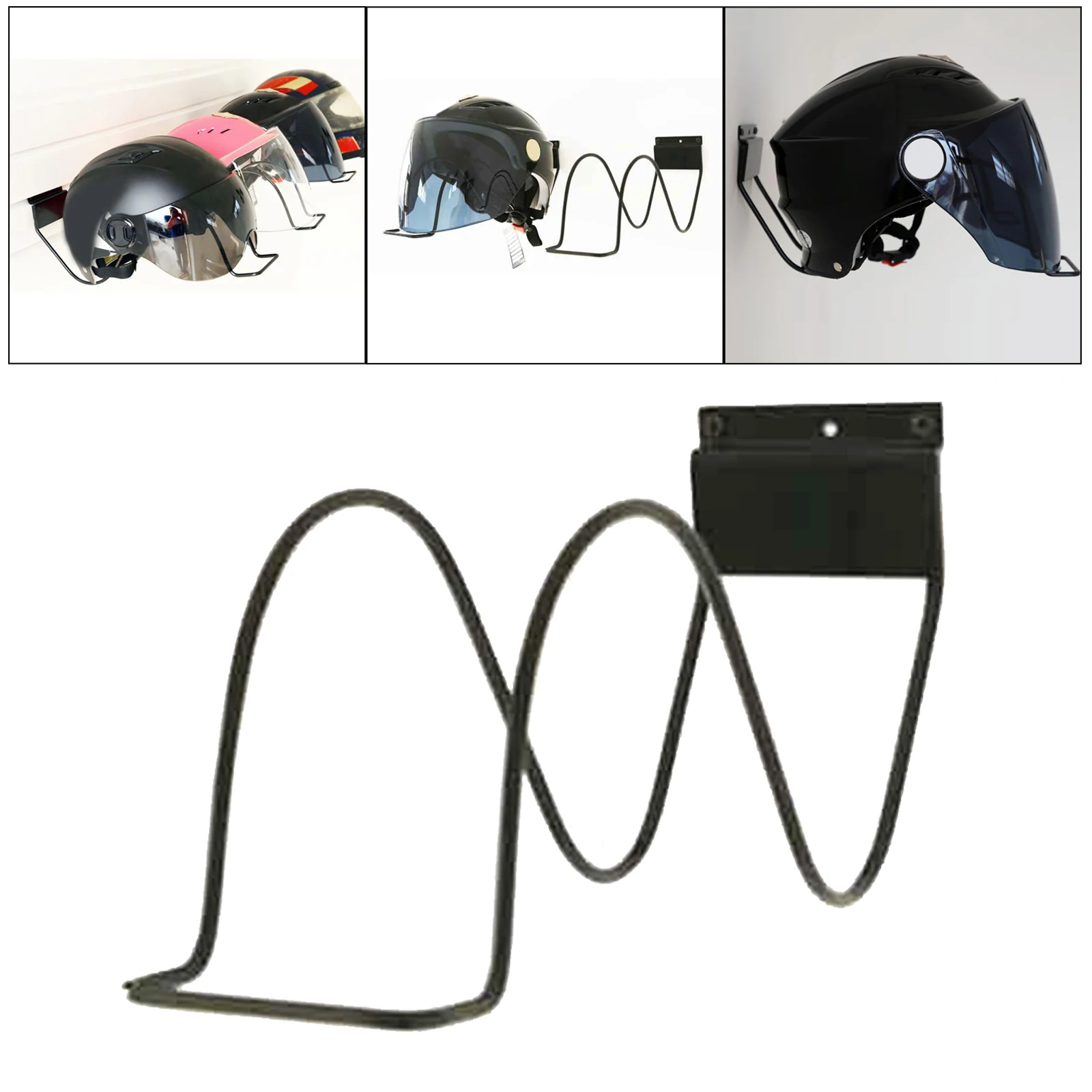 Metal Helmet Display Rack, Wall Mount Hanger for Motorcycle Bike Helmet Holder Shelf Rack Storage Bracket Racks