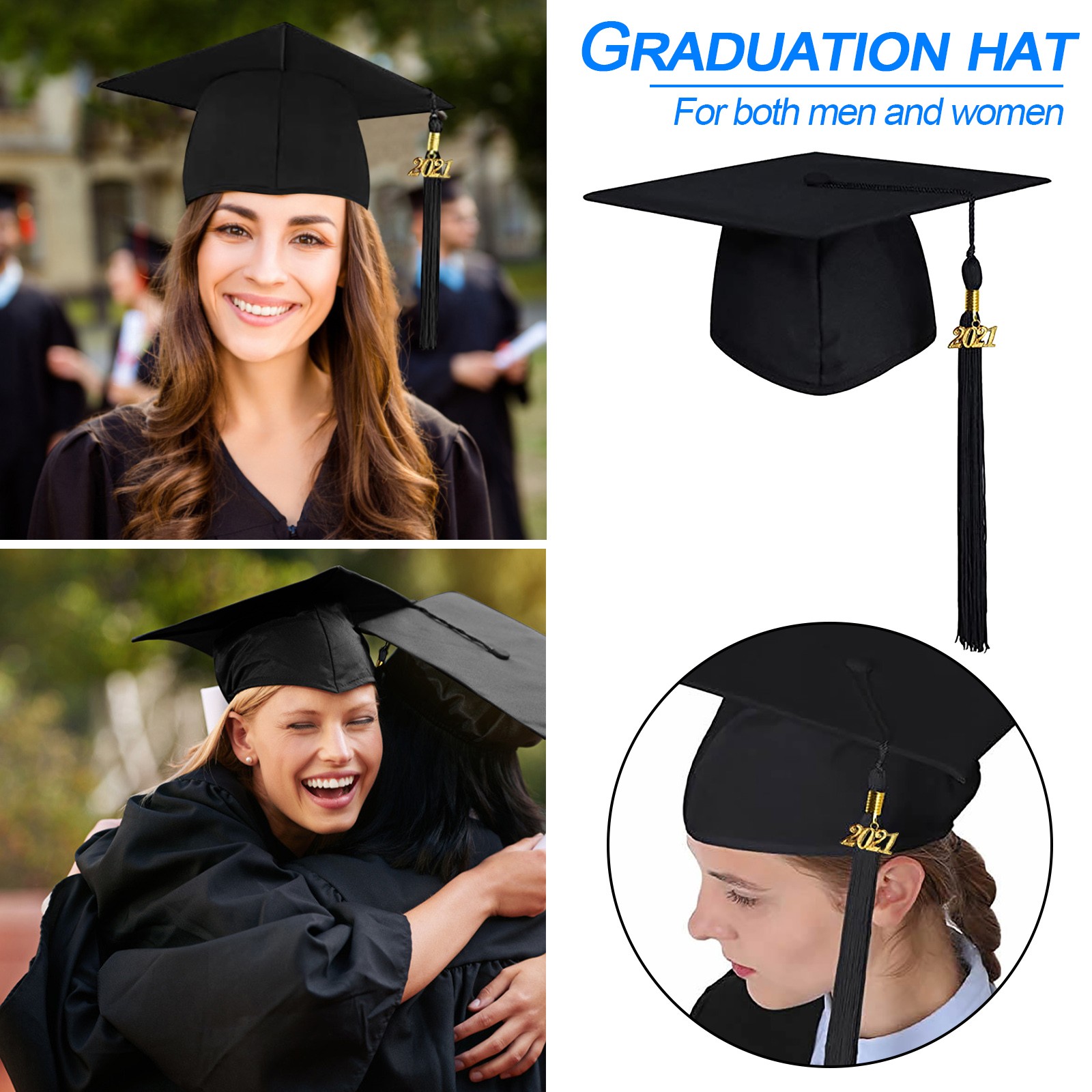 rigid skull graduation hat