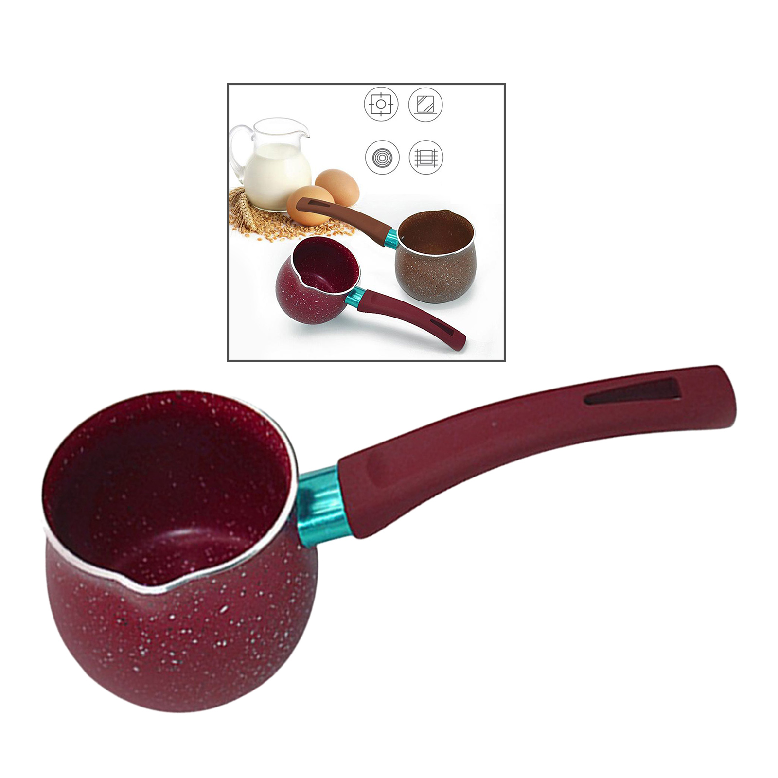 Milk Pan Small Milk Pot Baby Food Cooking Pot Coffee Warmer Pot Saucepan