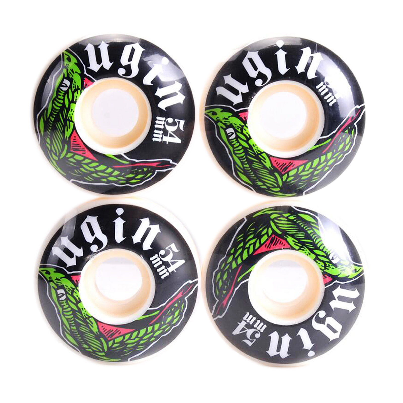 4 Pieces 54 x 32 MM PU Road Skate Long Board Wheel High Strength Skateboard Wheels for Skateboard Long Boards