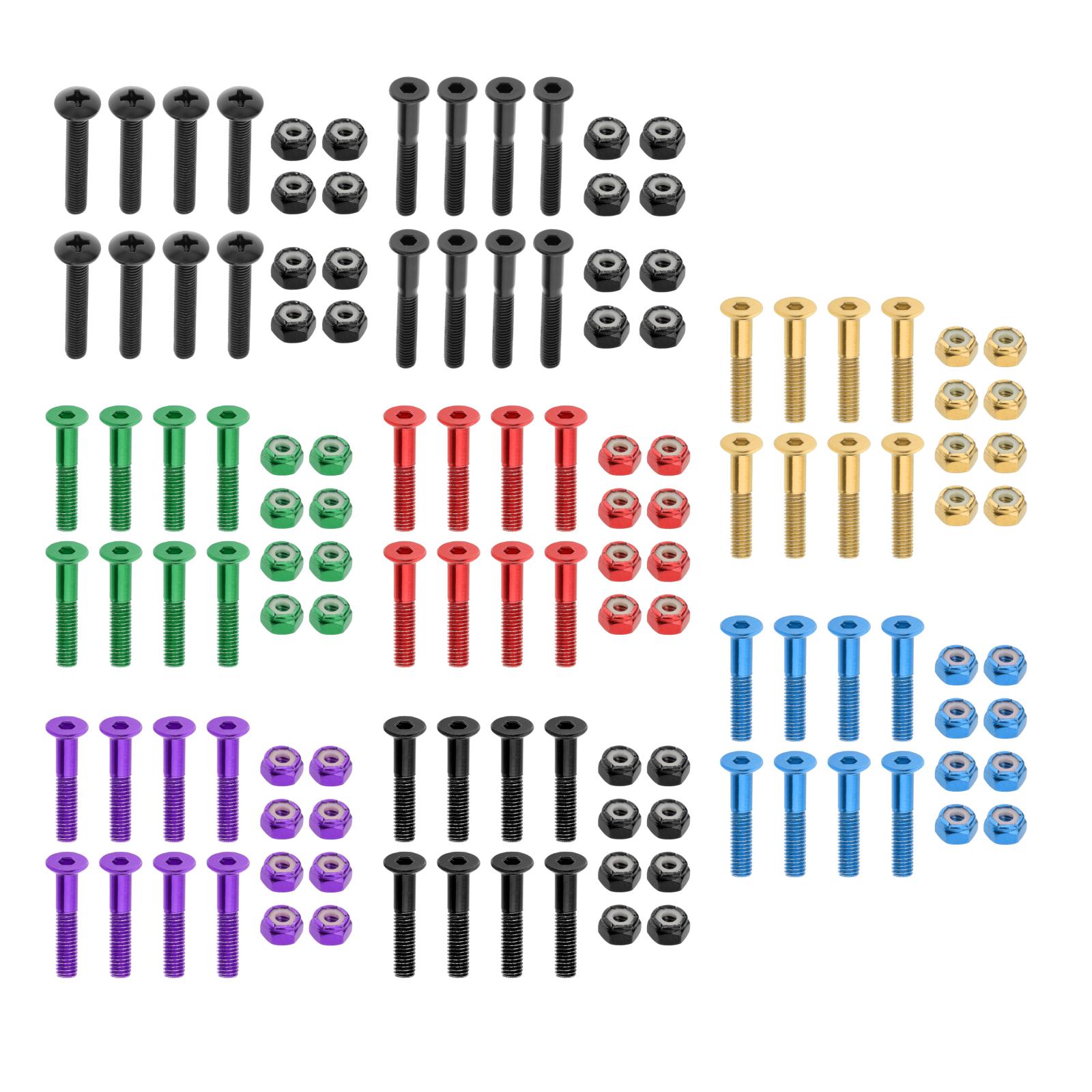 Replacement Longboard Skateboard Wheel Repair Mounting Hardware Screws Skateboard Hardware Truck Nuts Skate Screws Bolts