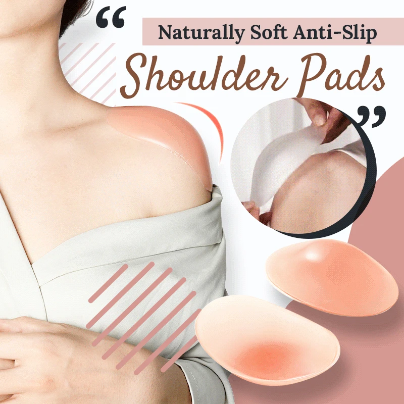 inhzoy 1 Pair Soft Silicone Shoulder Pad Self Adhesive Push-up Shoulder Enhancer Shoulder Protectors Pads for Woman Man 