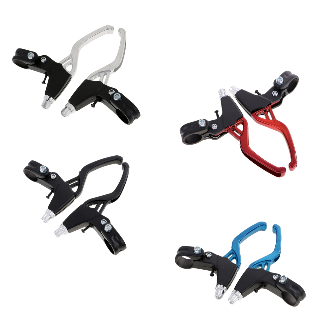 1 Pair Universal BMX Bike Bicycle 2 Finger Alluminum Alloy V Brake Lever Set