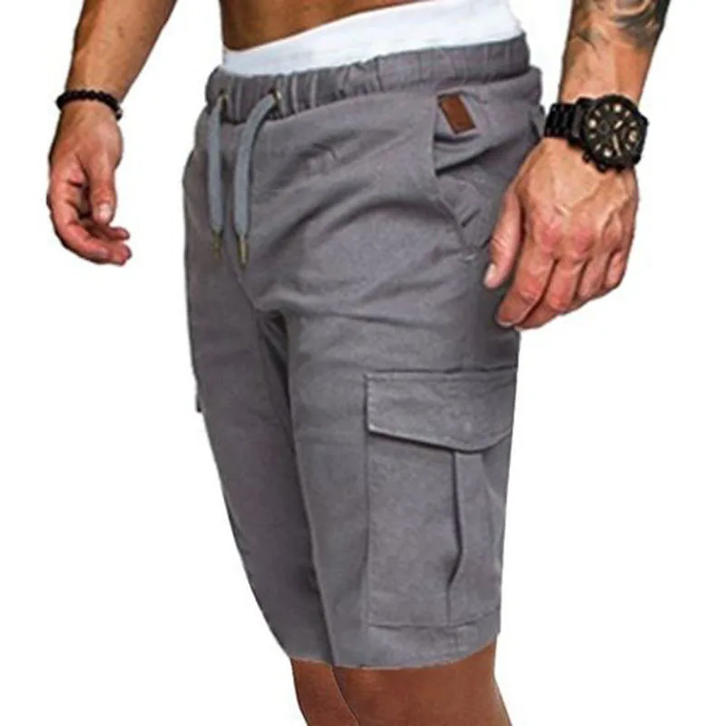 best men's casual shorts Men's Shorts Male Summer Bermuda Cargo Military Style Straight Work Pocket Lace Up Short Trousers Casual Shorts Plus Size mens casual summer shorts
